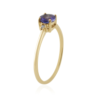Blue Topaas london met diamant Ring model R11918
